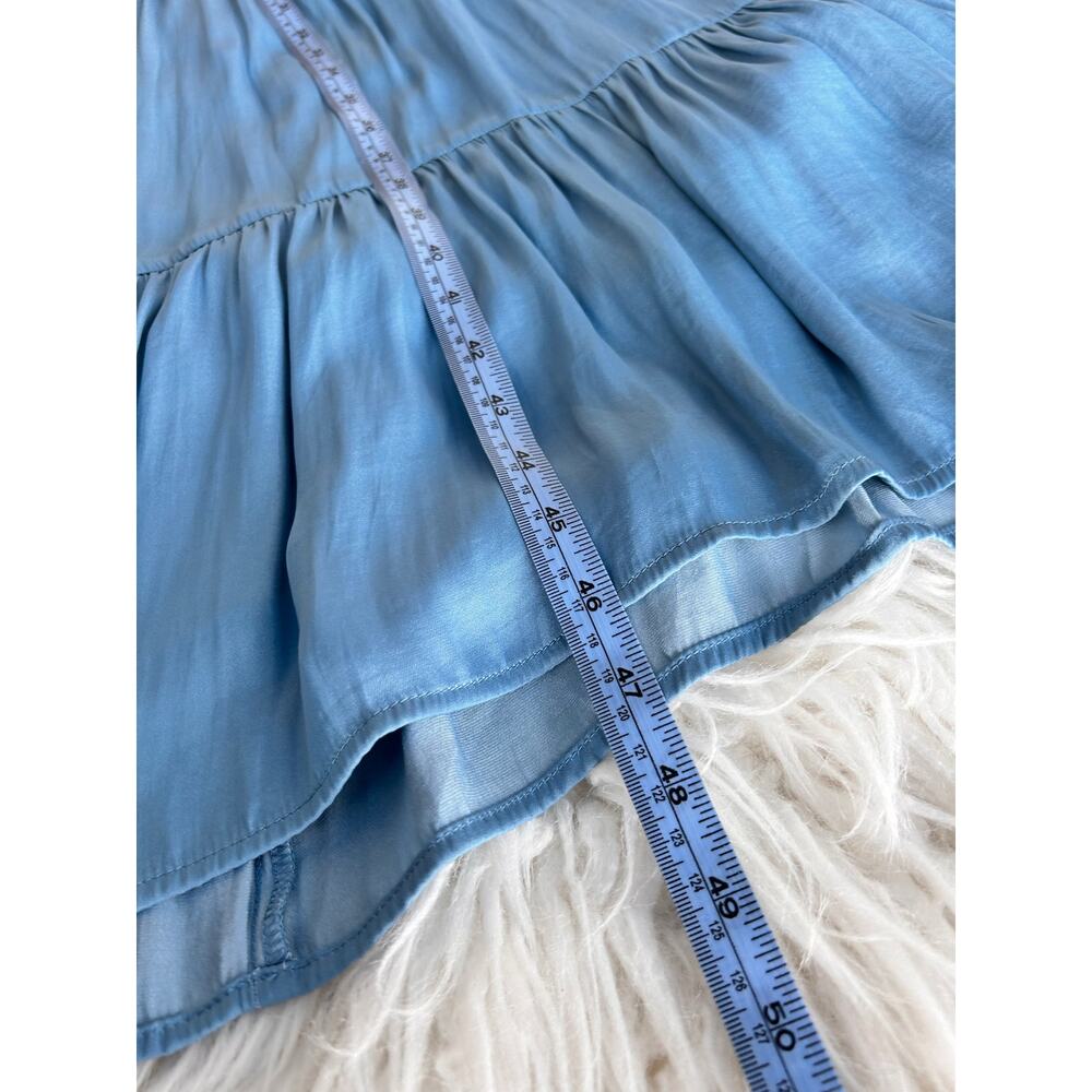 NWT Loft Women's Ruffle Tiered Midi Dress Flutter Sleeve Cornflower‎ Blue Small - Picture 13 of 13